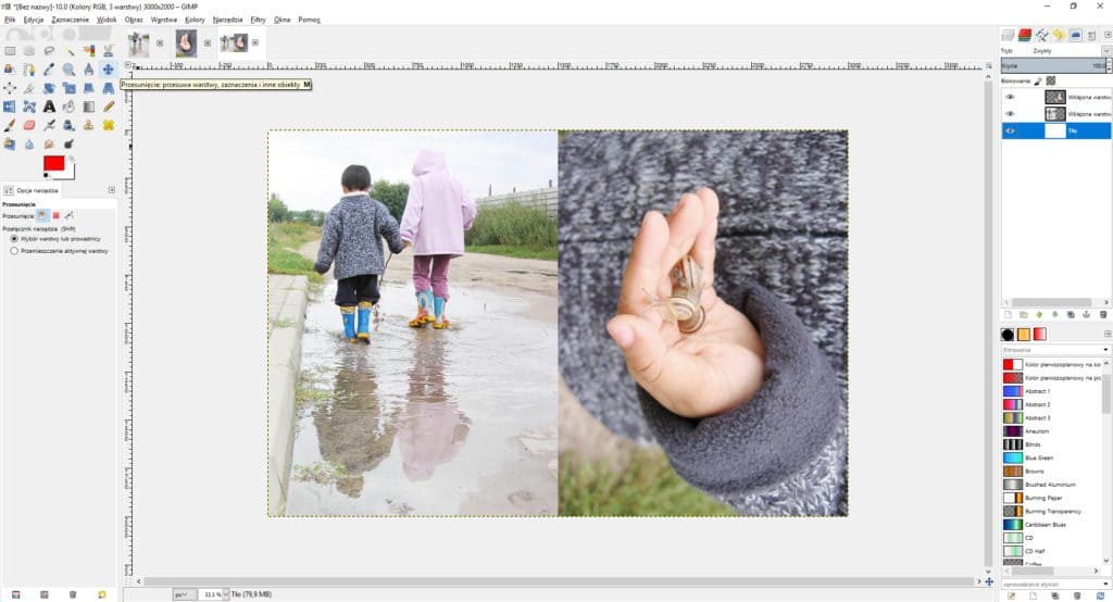 Kolaż ze zdjęć w GIMPIe - tutorial 10